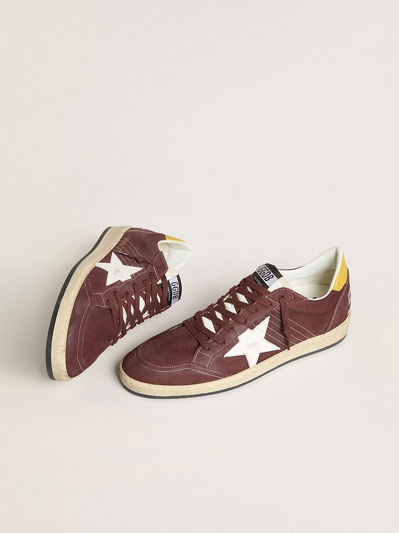 Women's Ball star chocolate nubuck with leather and heel tab
