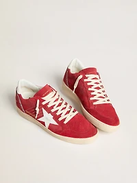 Women's Ball star red suede with white leather and heel tab