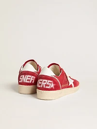 Women's Ball star red suede with white leather and heel tab
