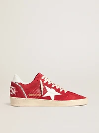 Women's Ball star red suede with white leather and heel tab