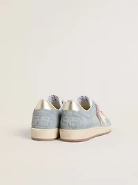 Women's Ball star powder-blue suede with cream-colored leather