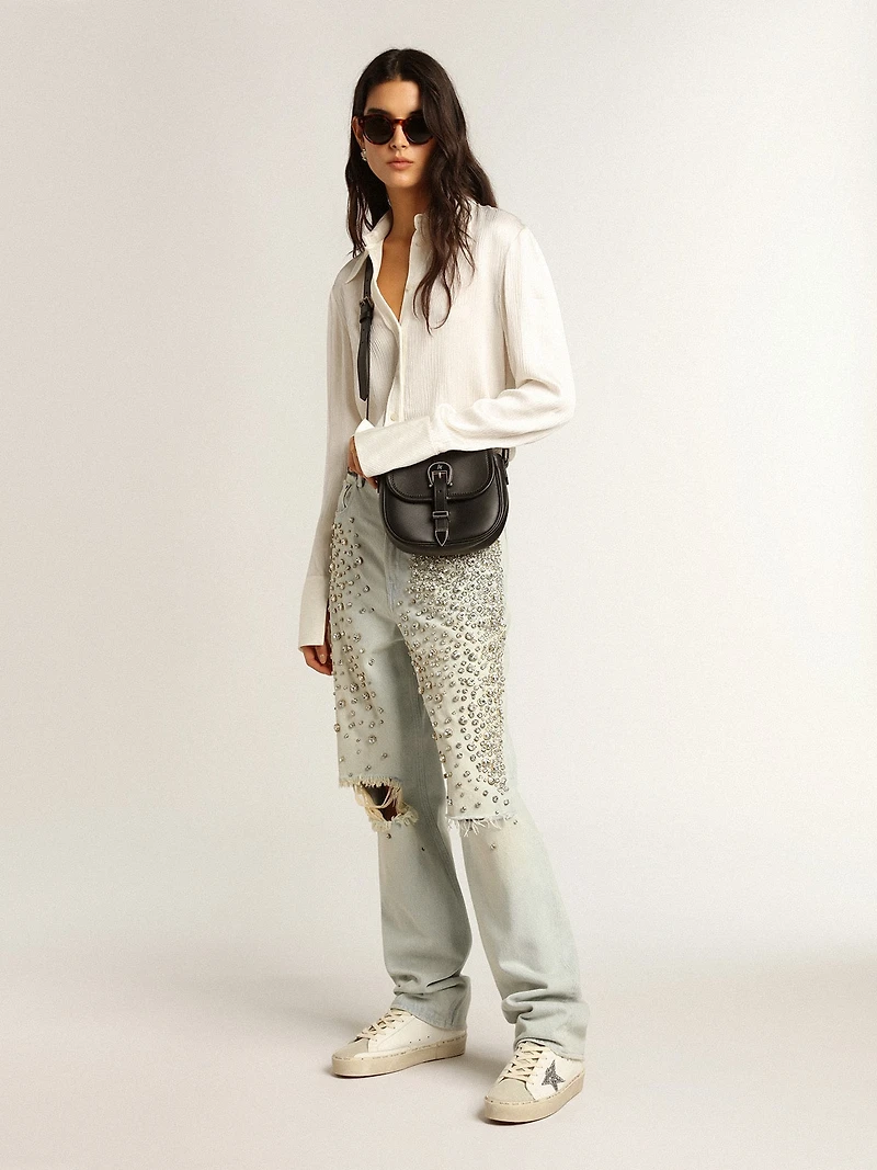 Women’s Hi star with silver glitter and dove-gray nubuck heel tab
