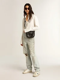 Women’s Hi star with silver glitter and dove-gray nubuck heel tab