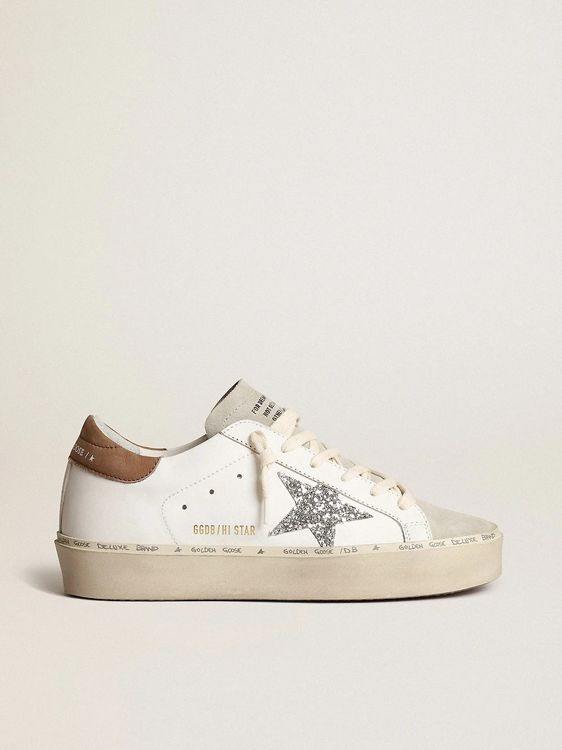 Women’s Hi star with silver glitter and dove-gray nubuck heel tab