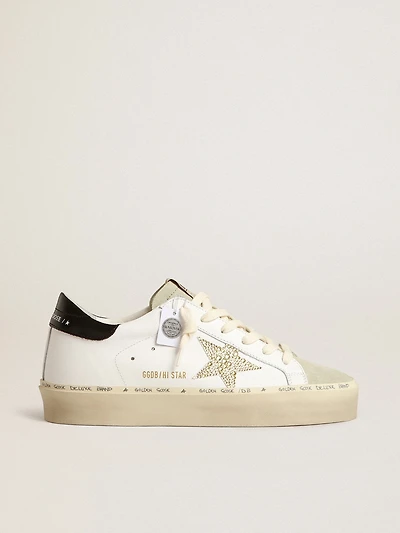 Hi star with Swarovski crystal and black heel tab
