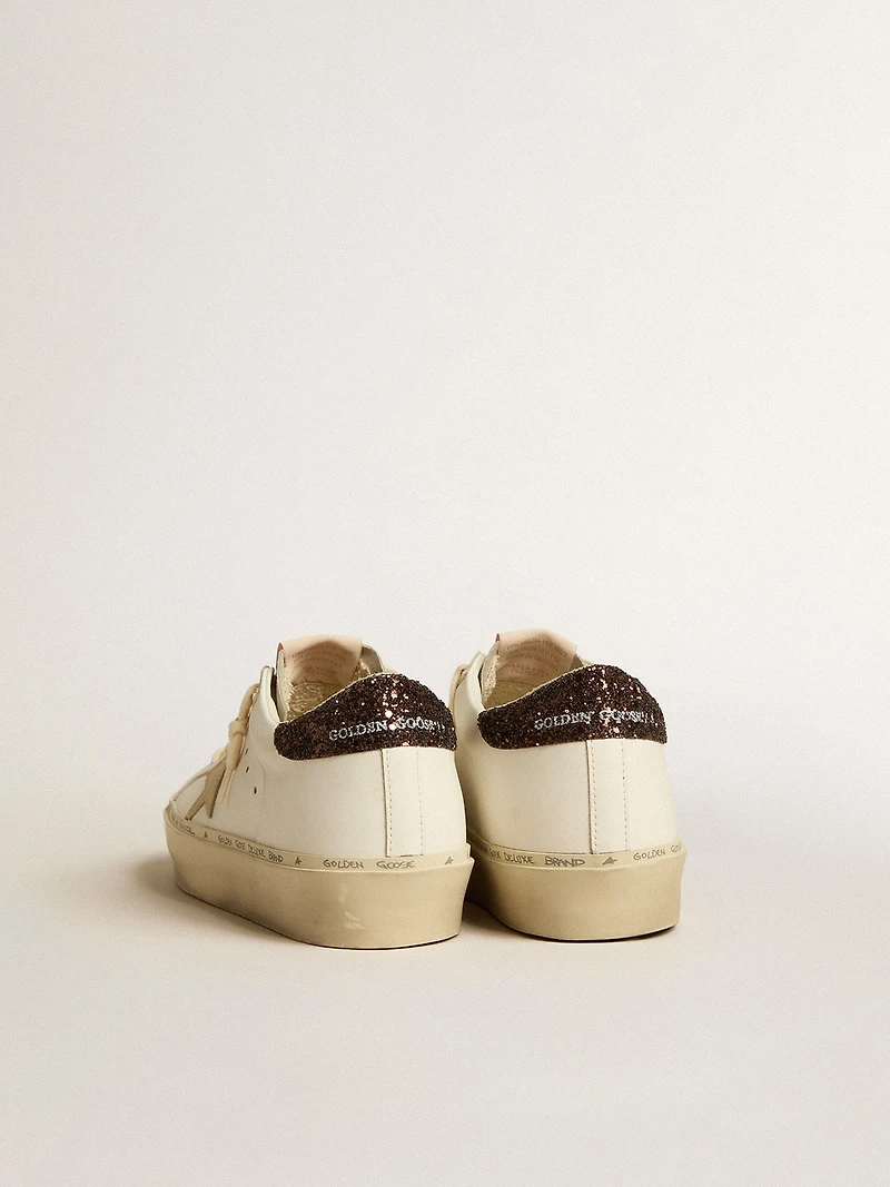 Hi star with platinum metallic leather and glitter heel tab