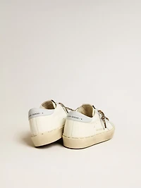 Hi Star LTD in leather with light blue leather star and heel tab