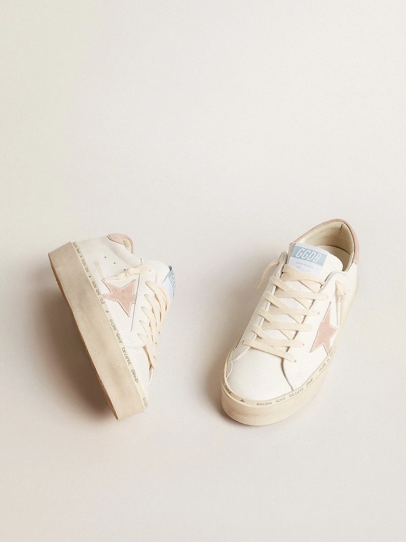 Women's Hi Star LTD with old rose suede star and heel tab with pearls