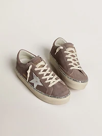 Women's Hi star suede with silver leather and heel tab