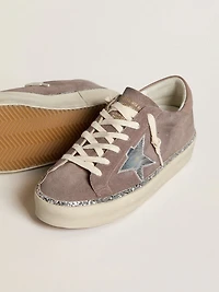 Women's Hi star suede with silver leather and heel tab