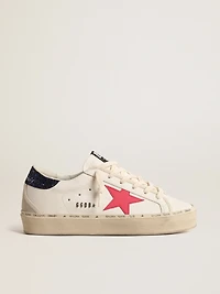 Hi Star with fuchsia leather star and blue glitter heel tab