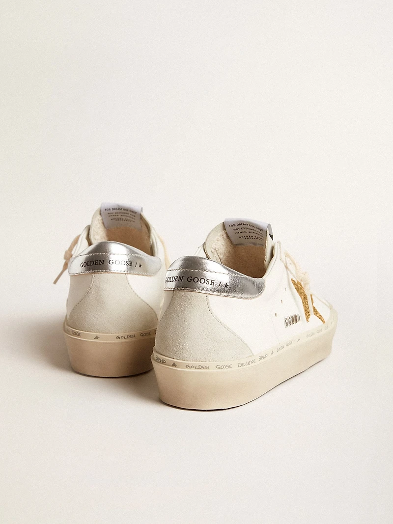 Hi star with Swarovski crystal and silver leather heel tab