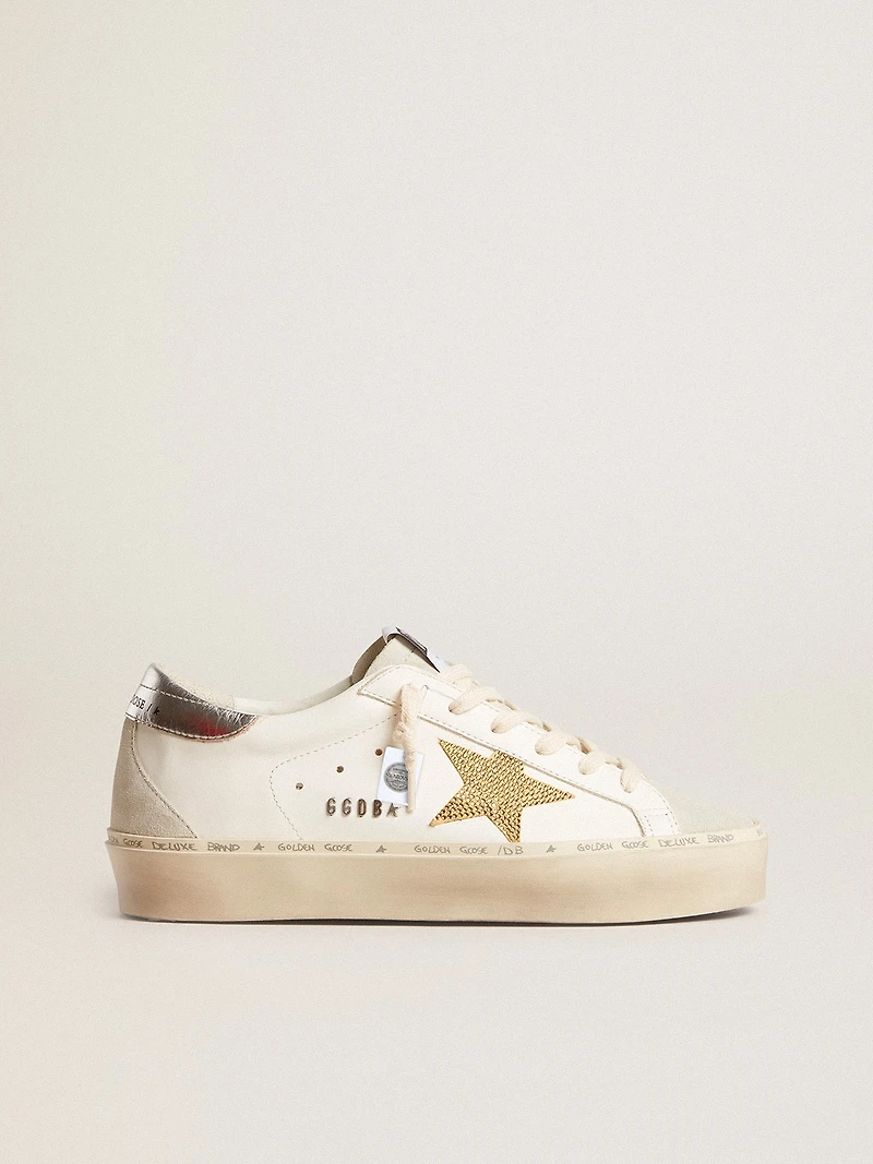 Hi star with Swarovski crystal and silver leather heel tab