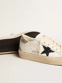 Women's Hi star with blue glitter and platinum heel tab