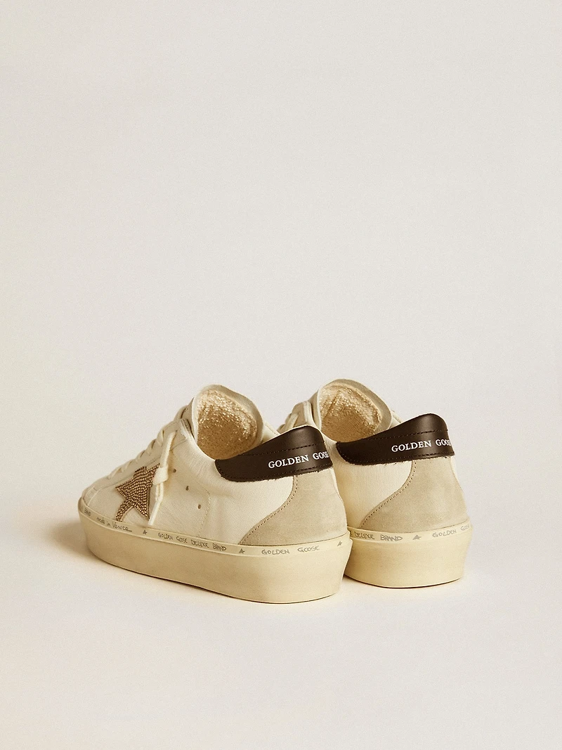 Hi star LTD with Swarovski crystal and black leather heel tab