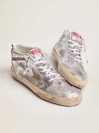 Women's Mid star silver laminated leather with dove gray