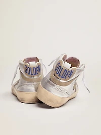 Women's Mid star silver laminated leather with dove gray