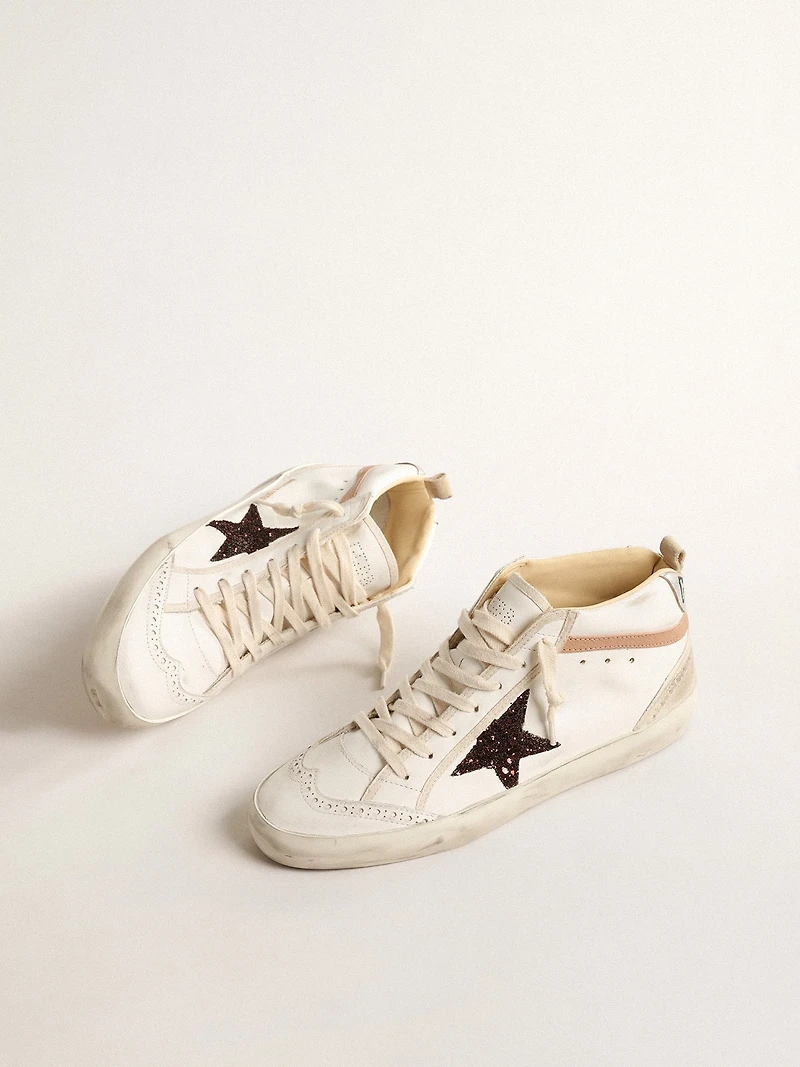 Mid star LTD nappa with glitter and nude leather flash