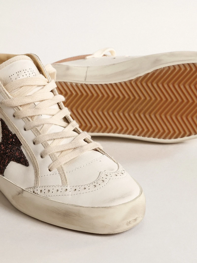 Mid star LTD nappa with glitter and nude leather flash