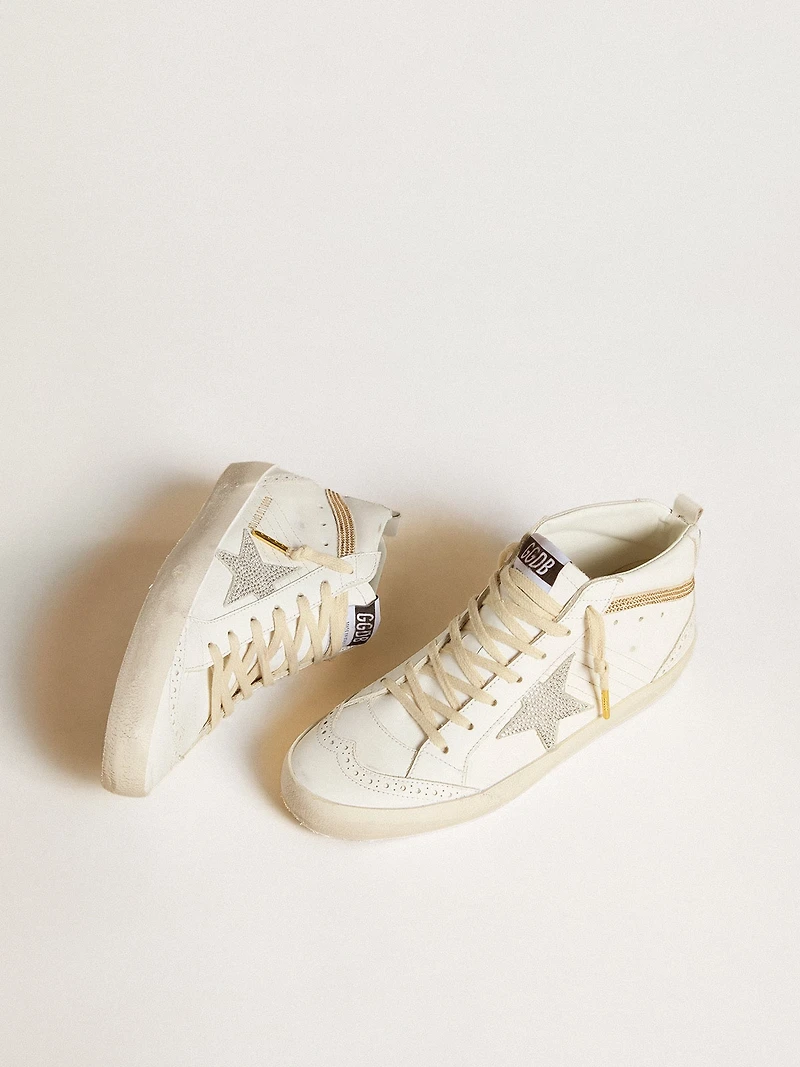 Mid star LTD with and heel tab suede Swarovski crystals