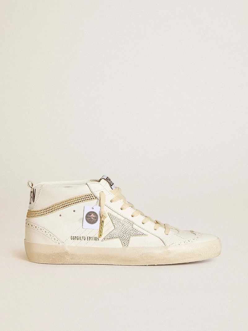 Mid star LTD with and heel tab suede Swarovski crystals