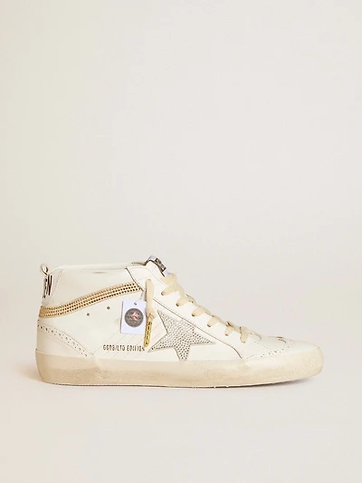 Mid star LTD with and heel tab suede Swarovski crystals