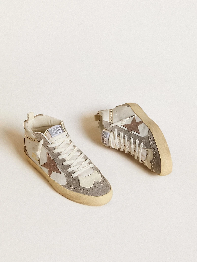 Women's Mid star nappa and suede with light brown metallic leather