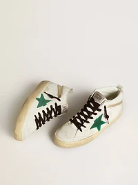 Women's Bio-based Mid Star with green suede star and pink suede heel tab