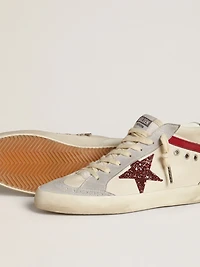 Women’s Mid star leather with glitter and red nubuck flash