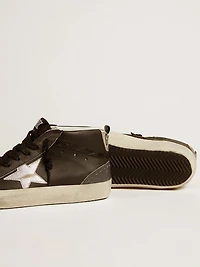 Women’s Mid star black leather with silver metallic