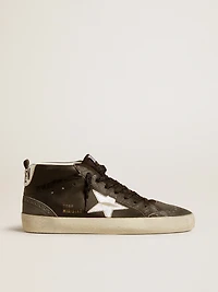 Women’s Mid star black leather with silver metallic