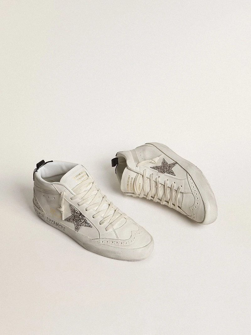 Women's Mid star with silver glitter and black laminated heel tab