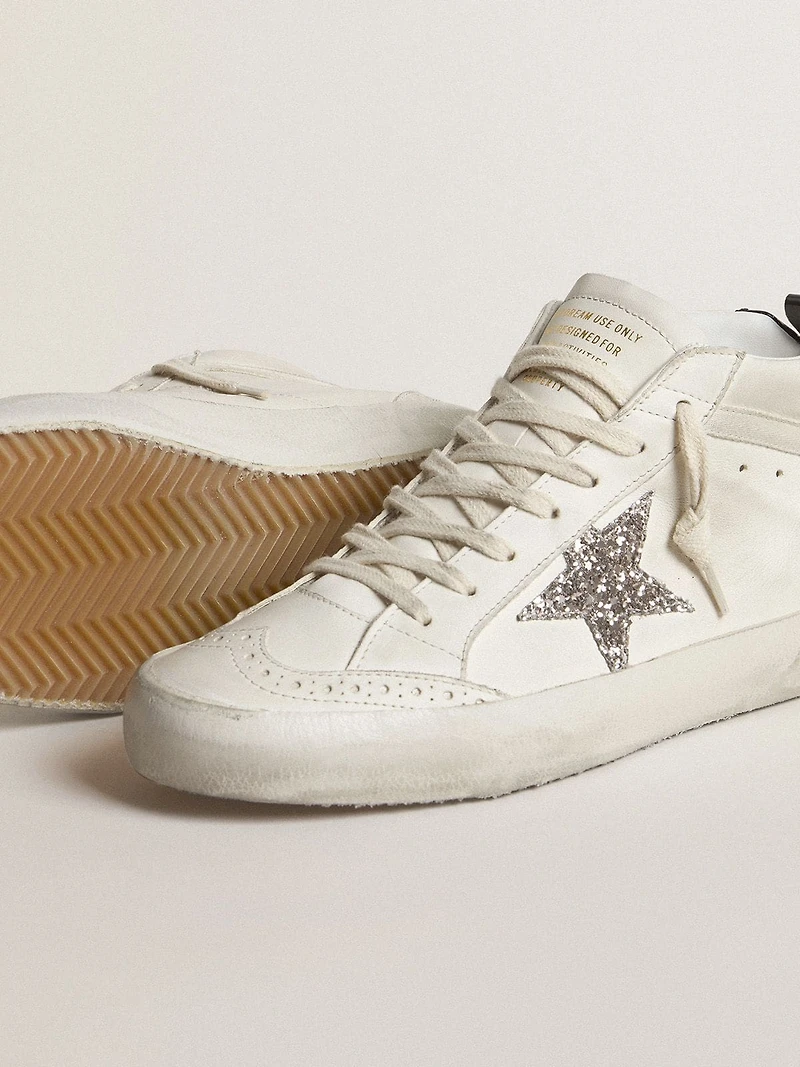 Women's Mid star with silver glitter and black laminated heel tab