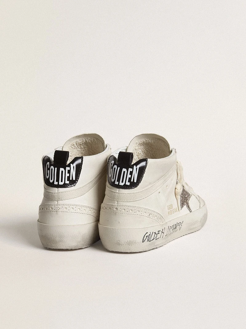 Women's Mid star with silver glitter and black laminated heel tab