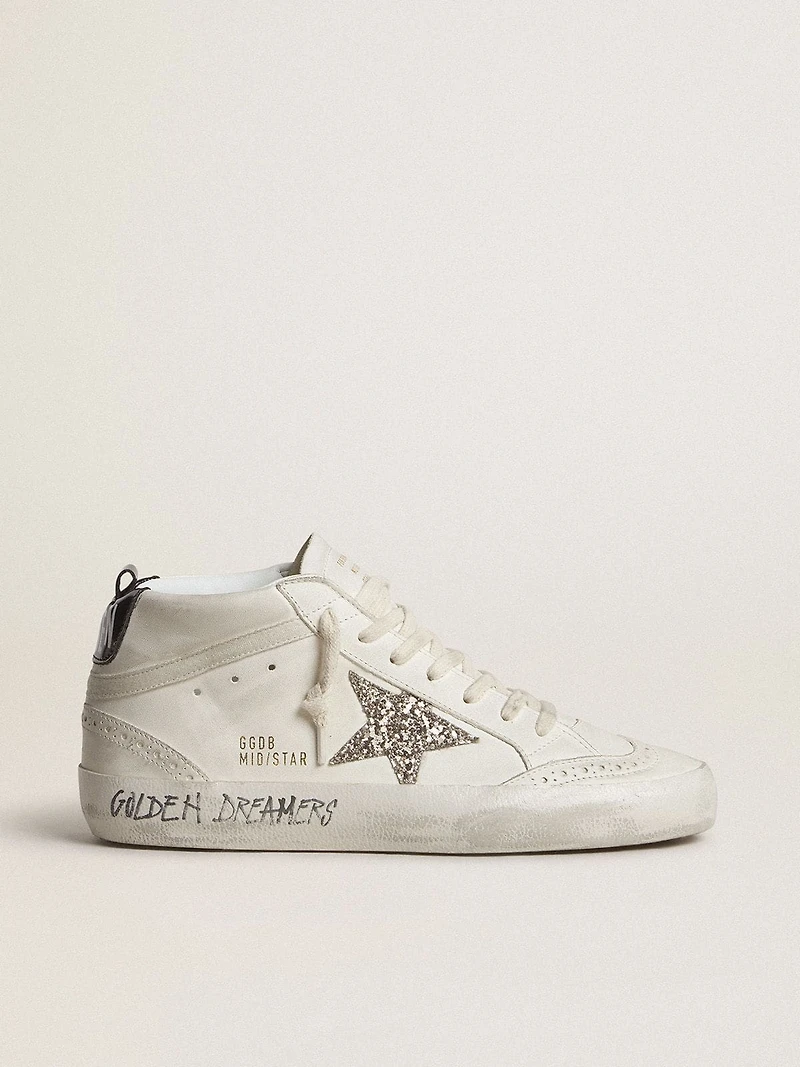 Women's Mid star with silver glitter and black laminated heel tab