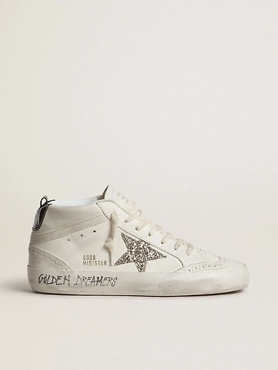 Women's Mid star with silver glitter and black laminated heel tab