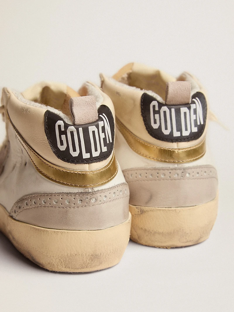 Women's Mid star with light gray suede and gold flash