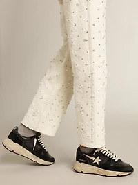 Women's Running Sole black nappa and suede