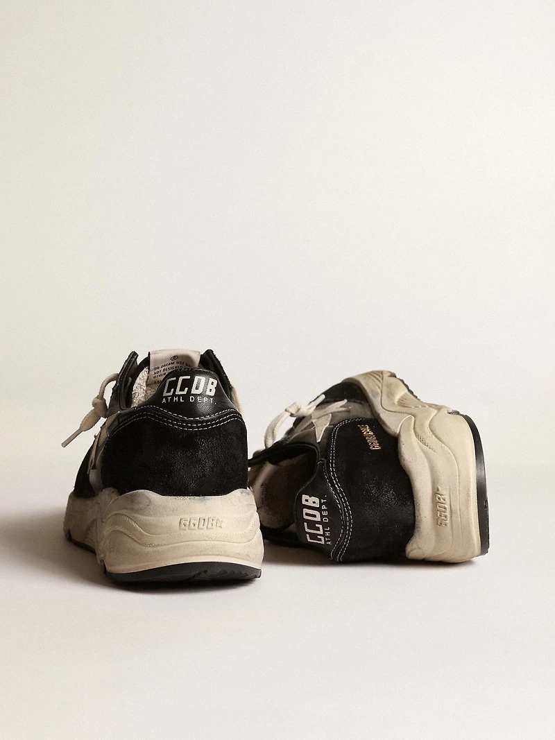 Women's Running Sole black nappa and suede