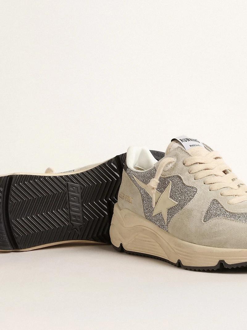 Women's Running Sole embellished with Swarovski crystals and ivory star