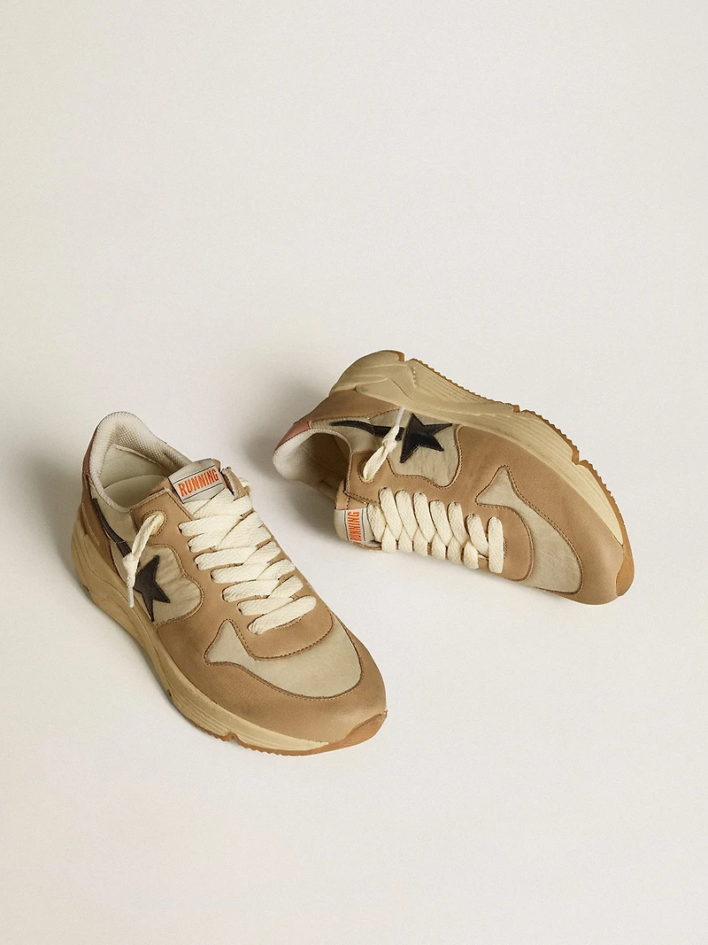 Running Sole LTD nylon and nubuck with leather star heel tab