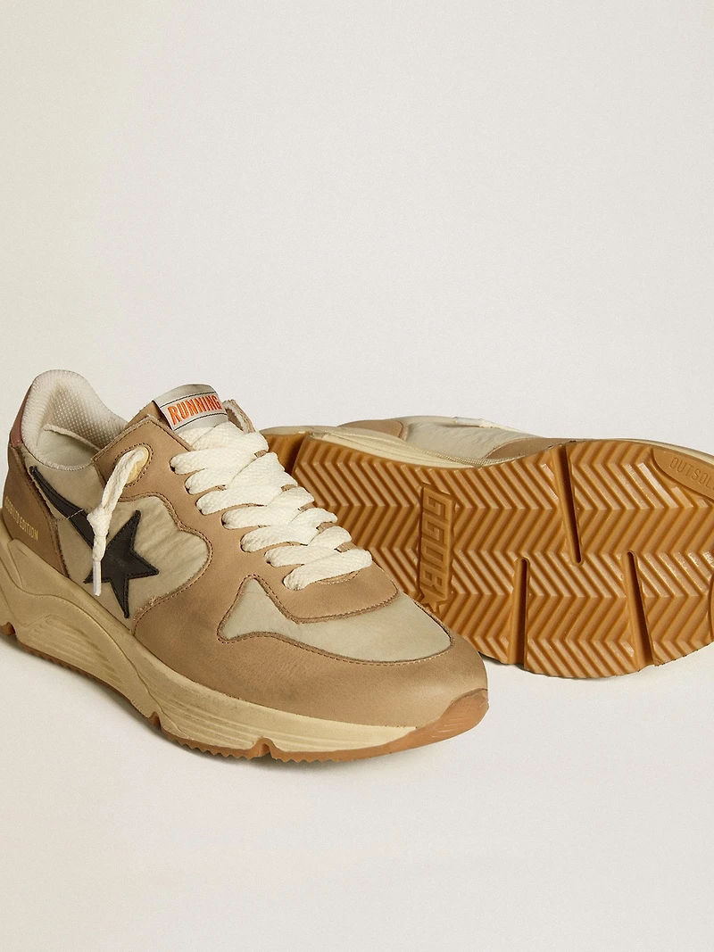 Running Sole LTD nylon and nubuck with leather star heel tab