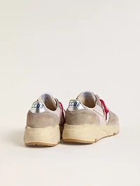Running Sole LTD pink nylon with white leather star
