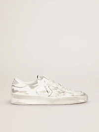 Stardan sneakers in white leather with lived-in treatment