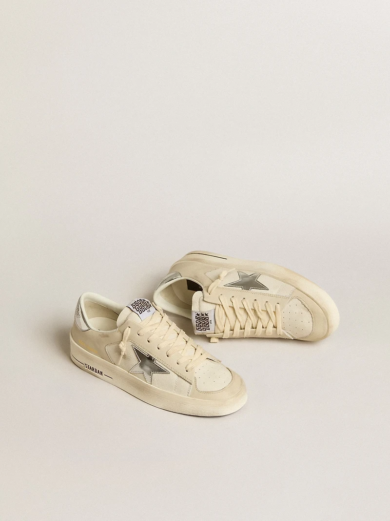 Stardan in nappa with silver mirror-effect star and heel tab