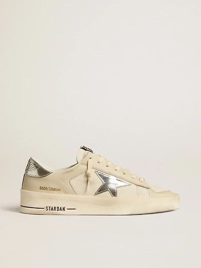Stardan nappa with silver mirror-effect star and heel tab