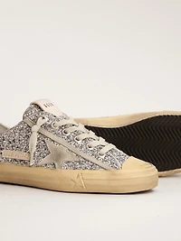 Women's V-Star LTD silver glitter with ice-gray suede star