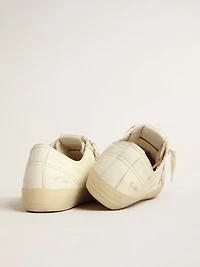 V-Star beige nappa leather with old-rose suede star