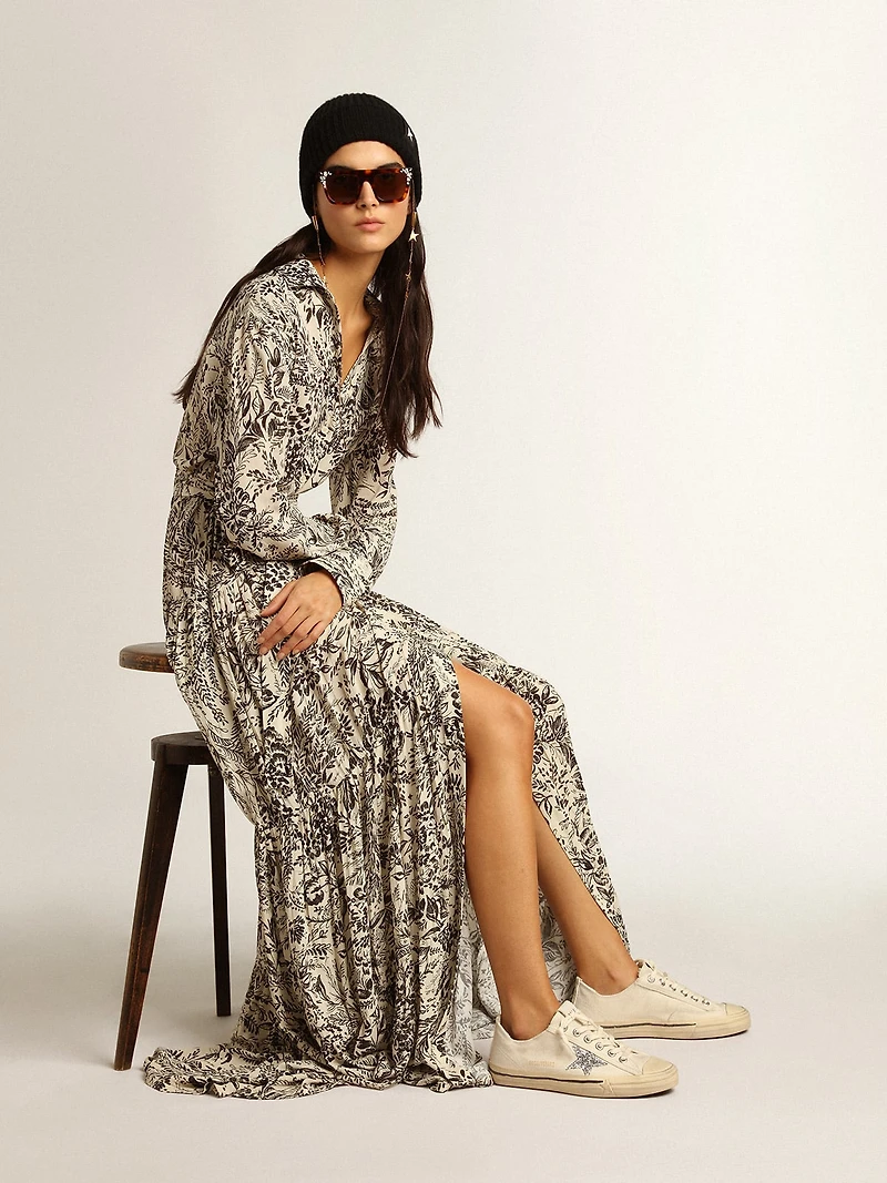 V-Star beige canvas with a silver glitter star