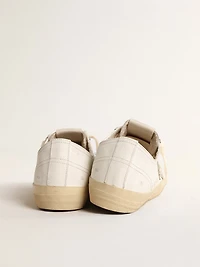 V-Star white leather with a platinum glitter star